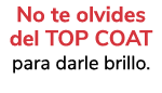 No te olvides del TOP COAT para darle brillo.