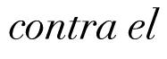 contra el