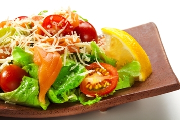 Ensalada de salmón ahumado