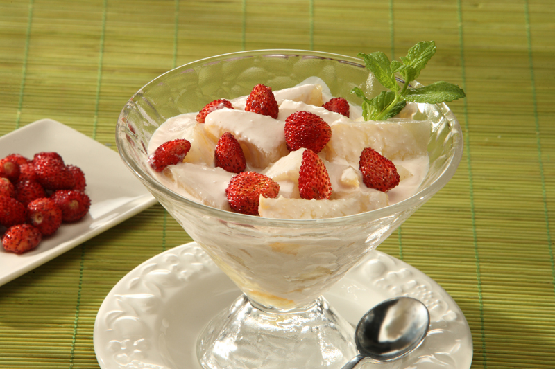Mel&oacute;n al yogur