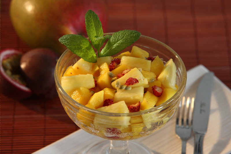 Ensaladilla de frutas tropicales